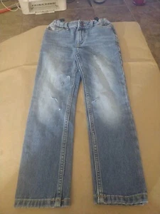 Girl's SKINNY Distressed Holes Front and Back Jeans Blue Cat and Jack 7 Stretch. - Picture 1 of 2