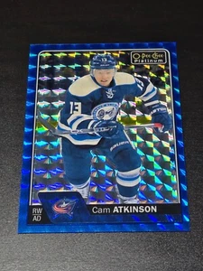 2016-17 O-Pee-Chee Platinum Cam Atkinson BLUE CUBES #/99 Columbus Blue Jackets - Picture 1 of 1