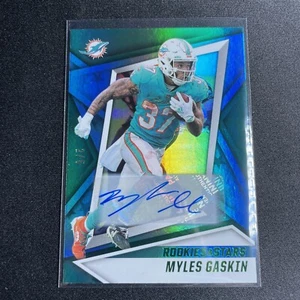 Myles Gaskin Panini Rookies And Stars Auto 2/5 Green Signature Miami Dolphins - Picture 1 of 2