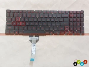 New For ACER Nitro 5 AN515-56 AN515-57 AN515-58 AN515-46 US Keyboard Red Backlit - Afbeelding 1 van 5