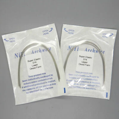 100 Piezas Ortodoncia Dental Arco Redondo Alambre Super Elástico NITI Ovoide/Natural U/L Foto 1 de 4