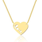 Solid 14k Gold Custom Heart Love Text Couple Pendant Romantic Jewelry (no Chain)