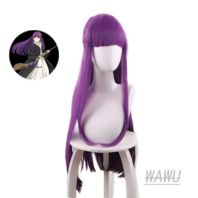 Peluca Cosplay de helecho Freeren Beyond Journey's End LARGA Fiesta Sintética Disfraz Pelucas Foto 1 de 4