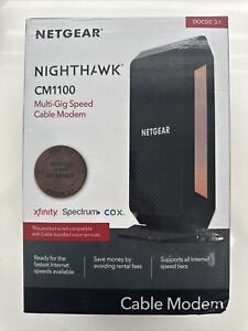 NETGEAR NIGHTHAWK CM1100 Cable Modem DOCSIS 3.1 Multi-Gig SpeedModem
