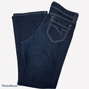 Pantalones de mezclilla para mujer Gloria Vanderbilt Isabelle acampanados talla 14 medio lavado oscuro - Imagen 1 de 7