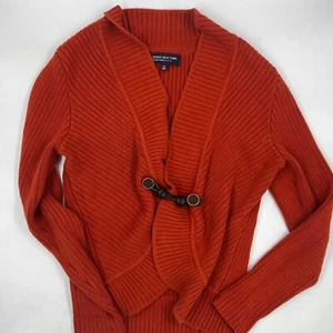 Jones New York Womens Cardigan Sweater Size S Peitte Orange Casual Long Sleeve - Picture 1 of 9