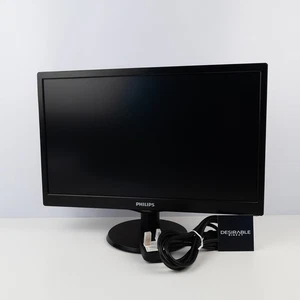Philips 193V5LSB2 18.5" LED Monitor VGA Input Black Used VESA Mount - Picture 1 of 9