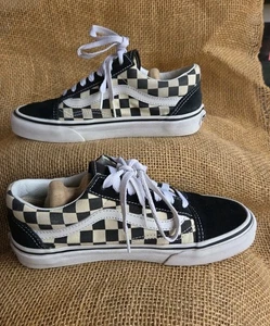 Vans Old Skool Checkered Sneakers Size 5 Men 6.5 Women - Picture 1 of 6