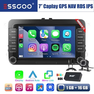 Carplay Autoradio DAB+ Android 13 GPS Kam MIK Für VW GOLF 5 PASSAT Touran Caddy - Bild 1 von 16