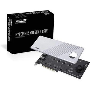 ASUS Hyper M.2 x16 Gen 4 Card PCIe 4.0/3.0 unterstützt 4X NVMe M.2 Geräte - Bild 1 von 1