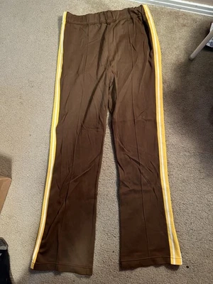 Vintage Franklin Brown Yellow Stripe Track Pants Sweatpants 32x33 - Image 1 of 3