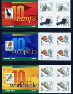 Irlanda 1341a-1343a MNH, Juego completo de folletos de aves de 2001. - Imagen 1 de 1