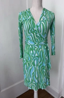 Lilly Pulitzer Meridian Wrap Dress #91496 Resort White Finders Keeper Size XS - Image 1 of 4