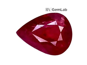 Piedras preciosas sueltas corte brillante pera rubí natural rojo rosado certificado ICA de 2,57 quilates - Imagen 1 de 5