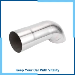3" Outlet T304 Stainless Steel Turn Down Exhaust Tip 230 mm Long Silver Tone - Bild 1 von 8