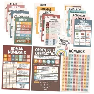 20 Spanish Classroom Decorations for Elementary School - 11x17 Spanish - Picture 1 of 7