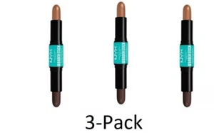 3-Pack NYX Professional Makeup Wonder Stick 2-in-1 Highlight Contour WSR07 Deep - Picture 1 of 2