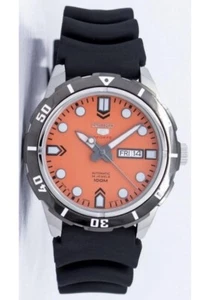 Men’s Seiko 5 Sports Automatic Silicone Strap 24 Jewels Wristwatch SRP675J1 - Picture 1 of 5