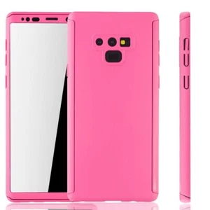 Hülle Handy Schutz für Samsung Galaxy Note 9 Full Case Cover Displayschutz Pink - Afbeelding 1 van 4