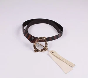 Vintage Roberto Cavalli Class Leather Y2K Brown Belt Size S (83 cm ) - Picture 1 of 7