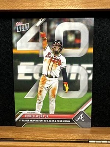 Ronald Acuña Jr. - Topps Now 927 - 1er Jugador 40 HR y 70 SB - Imagen 1 de 2