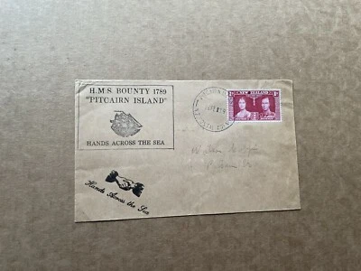 Pitcairn Islands 1939 Special Cover #SG Z54 +HMS Bounty 1789 Cachet +Uncommon - Image 1 of 2