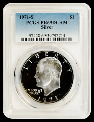 [LOT OF 16] - 1971-S Silver Eisenhower Dollar PCGS PR69DCAM - Image 1 of 2