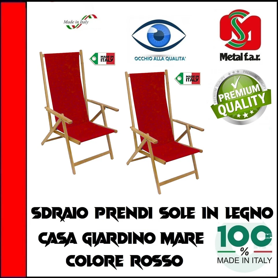 SF SAVINO FILIPPO Sedia Sdraio Pieghevole - Multicolore