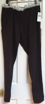 全新带标签 Michael Kors 男式黑色紧身裤 PAJAMA 长裤 385P001621 大号 59.50 美元 — 第 1/2 张图片