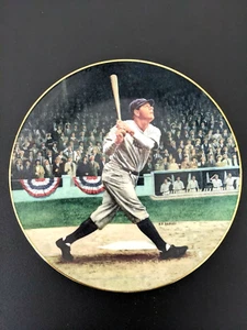 Babe Ruth The Called Shot 1992 8" Delphi Platte #16138H 22K GOLDRAND BRADFORD EX - Bild 1 von 6
