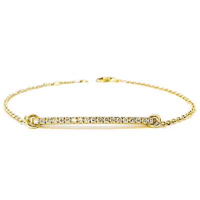Bracciale tennis donna Oro 18 kt con Diamanti e catena in oro Giallo 18 kt - Immagine 1 di 4