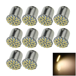 10x Warm white AUTO 1156 Marker Lamp Single Light 22 1206 SMD LED T25 7008 D015 - Imagen 1 de 4