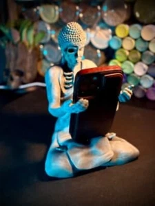 "The Sacrifice" Phone Holder - Phone Charge Station - Grizzly Meditating Buddha - Picture 1 of 2