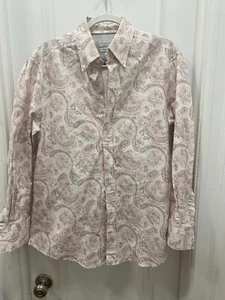 Brunello Cucinelli Men’s Paisley Button Down Shirt Basic Fit Size Large - Picture 1 of 5