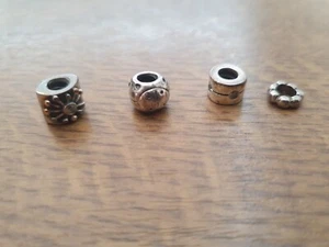 Pandora, Charms, 3 Stück plus 1 Zwischenstück, Silber - Bild 1 von 1