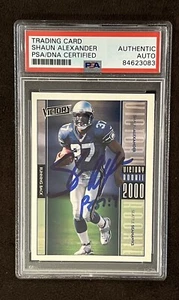 Shaun Alexander Signed 2000 Upper Deck Victory Rookie Card PSA Seattle Seahawks - Picture 1 of 2