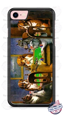 Funda protectora para teléfono con mordaza para perros jugando al póker para iPhone Samsung Lg Google etc. Foto 1 de 4