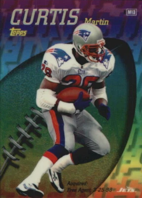 A0820- 1998 Topps Mystery Finest Refractors #M13 Curtis Martin - NM-MT - Image 1 of 2