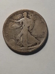 1917 WALKING LIBERTY HALF DOLLAR - Picture 1 of 2