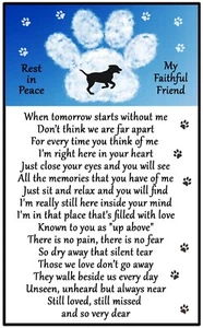 Hund Verlust RIP Magnet Geschenk - noch geliebt - Sympathie Erinnerung Trauerfall - Bild 1 von 2