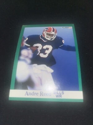 1991 Fleer Football #8, Andre Reed Buffalo Bills - Image 1 of 2