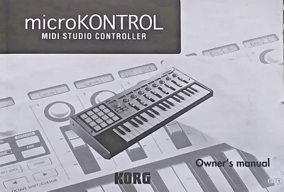 Korg MicroKONTROL Midi Studio Controller Keyboard Original Owner's Manual Book. - Image 1 of 4