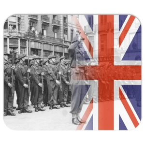 Custom WW2 Union Jack Flag with Soldiers Mouse Pad MP016-REC - Picture 1 of 1