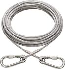 Dog Runner Tie Out Cable for Dogs, Dog Lead Line for Yard (Silver, 250lbs 15ft)