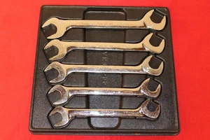 Juego de 5 llaves de extremo abierto con cabezal angular de cuatro vías Snap-On Metric Flank Drive Plus - Imagen 1 de 2