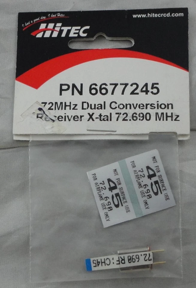 Receptor de conversión doble Hitec 72Mhz FM canal de cristal 45 HRC6677245 72.690 Foto 1 de 1