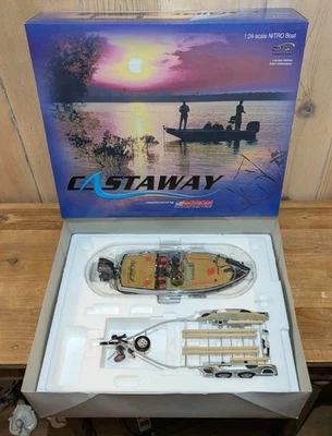 1:24 CASTAWAY NITRO DALE EARNHARDT 2003 BOAT & TRAILER SILVER SELECT New in Box  - Image 1 of 4