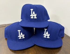 Lot of 3 Los Angeles LA Dodgers 59Fifty Fitted Blue Hats Caps Size 7 5/8 - Picture 1 of 3