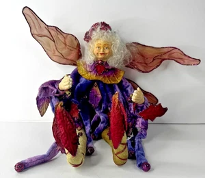 Vintage Winward Holiday lila Fee Pixie Elfe Regal Sitter beweglich Ornament - Bild 1 von 13