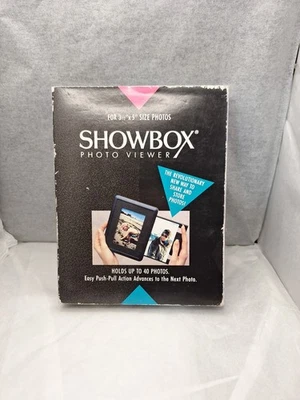 Visualizador de fotos Showbox min the Box, comporta até 40 fotos de 3,5 por 5 polegadas - Imagem 1 de 4